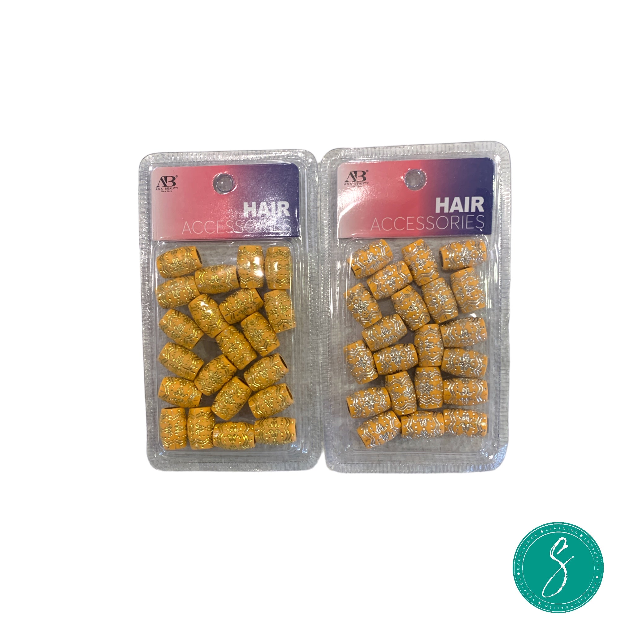 AB Metallic Gold Wood Beads