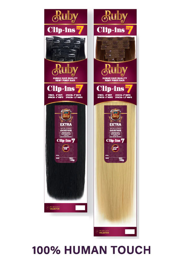 Ruby Synthetic Clip-Ins 22" #1B