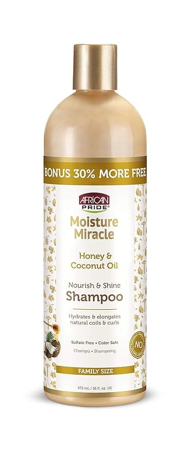 African Pride Moisture Miracle Shampoo, Honey & Coconut Oil