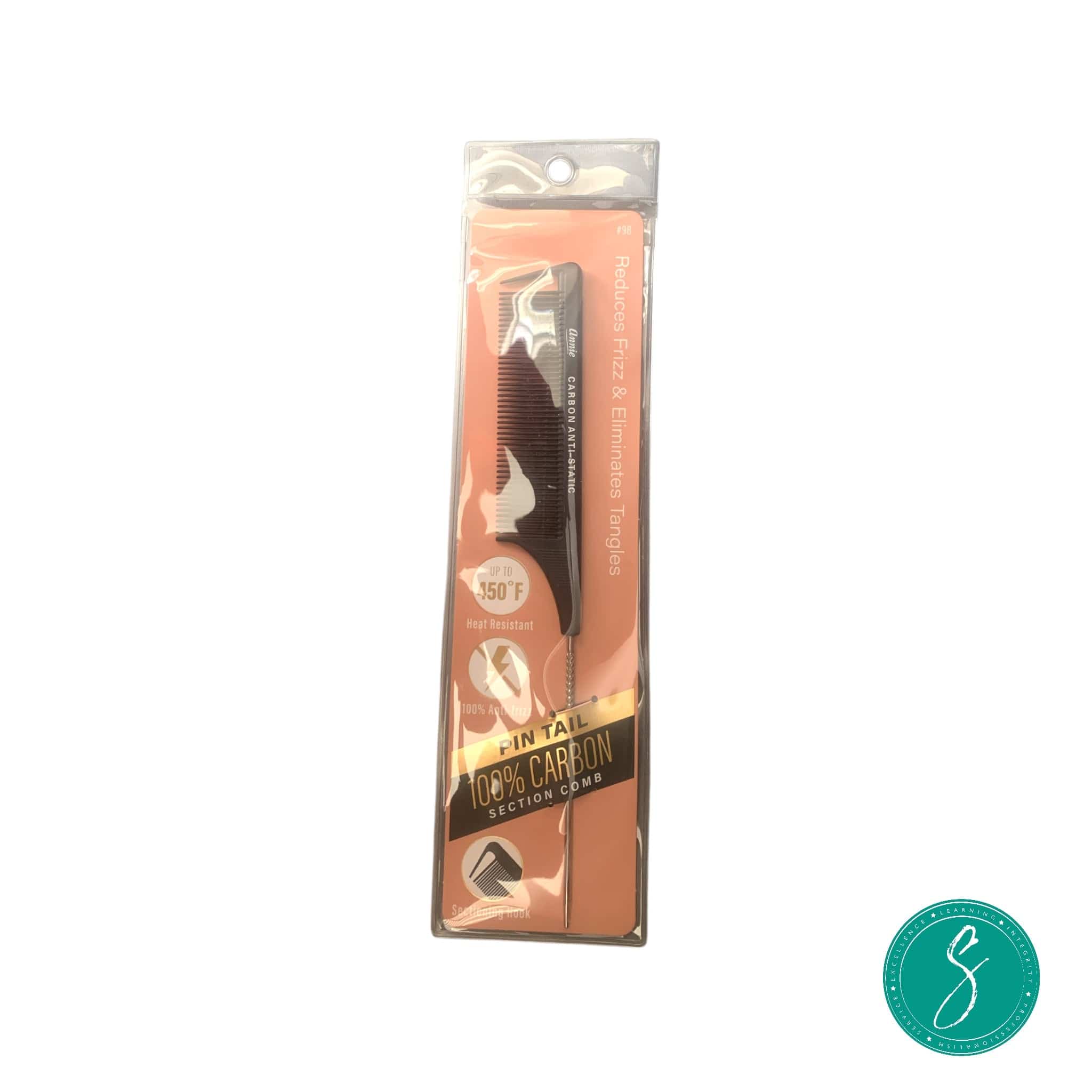 Annie Pin Tail Carbon Comb #98