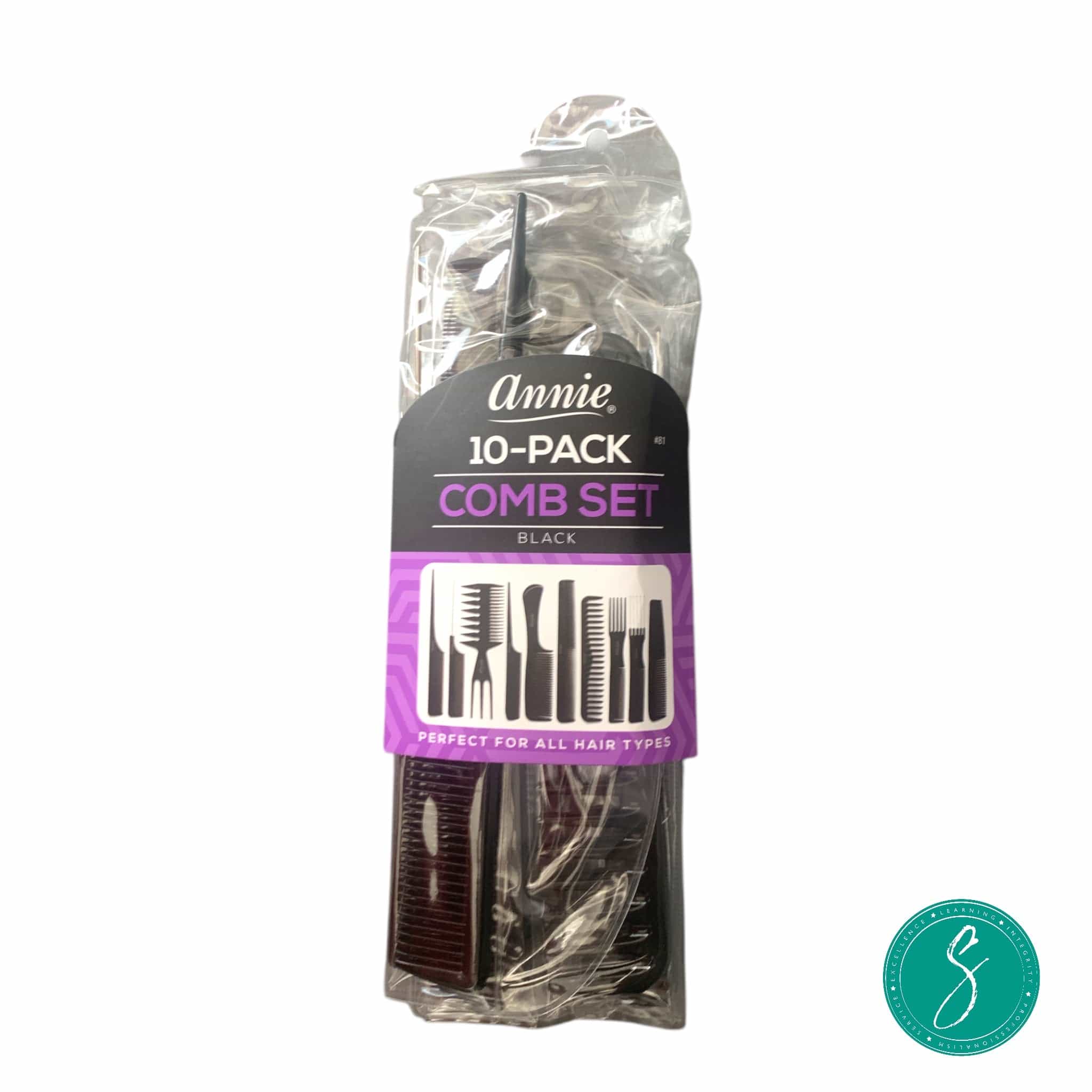 Annie Pro. Comb Set 10C - BLK