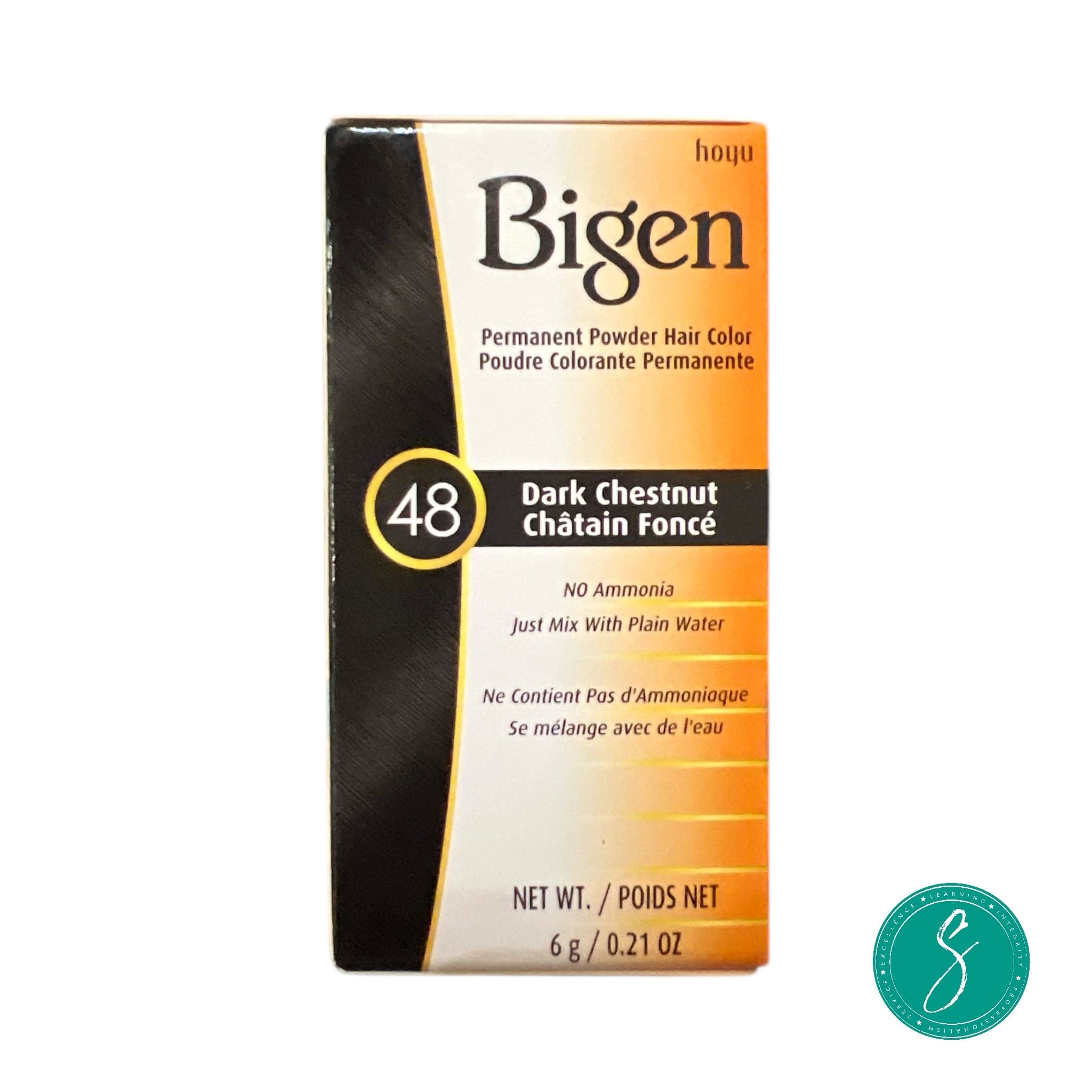 Bigen Permanent Powder Hair Color #48 Dark Chestnut