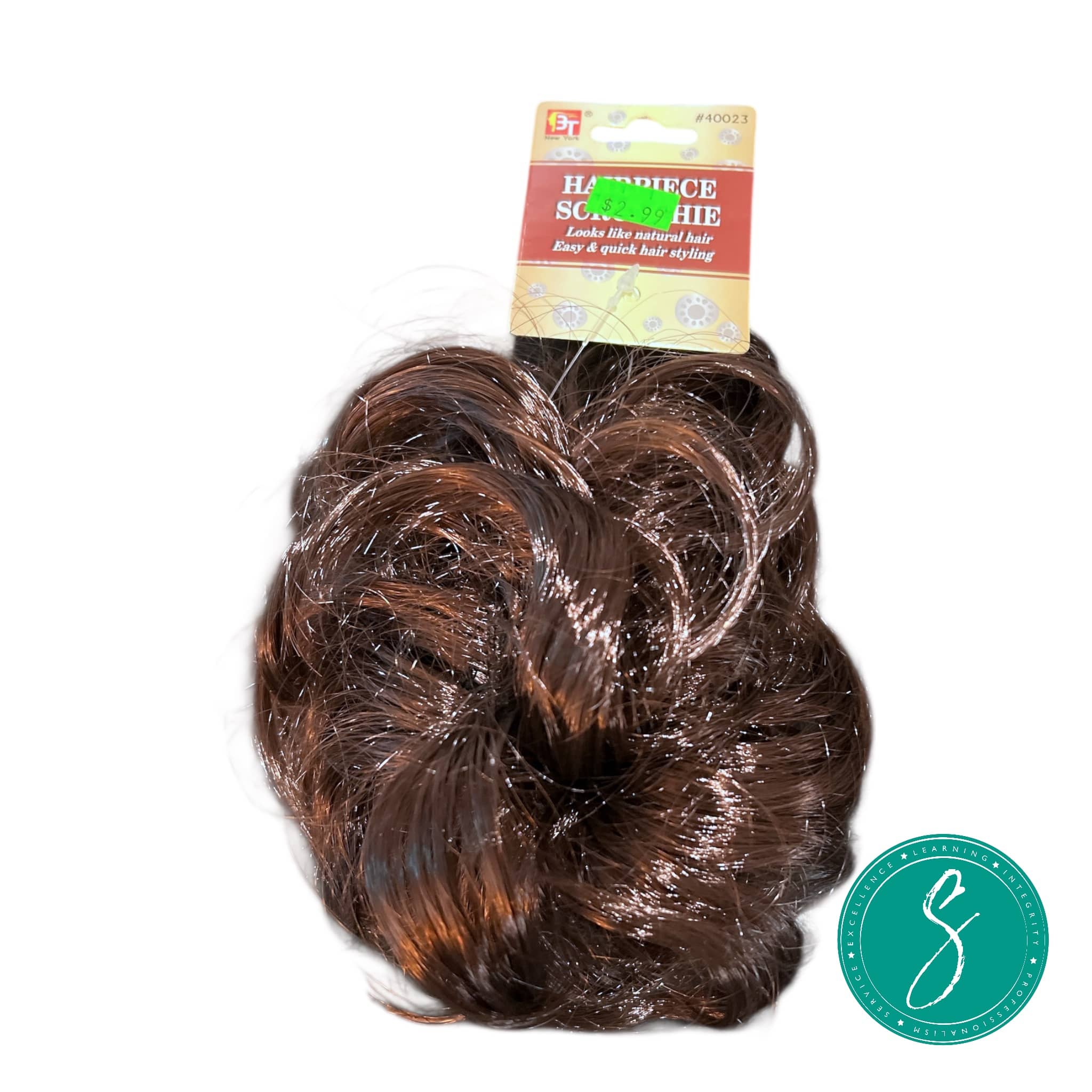BT Hairpiece Scrunchie Lt Brown