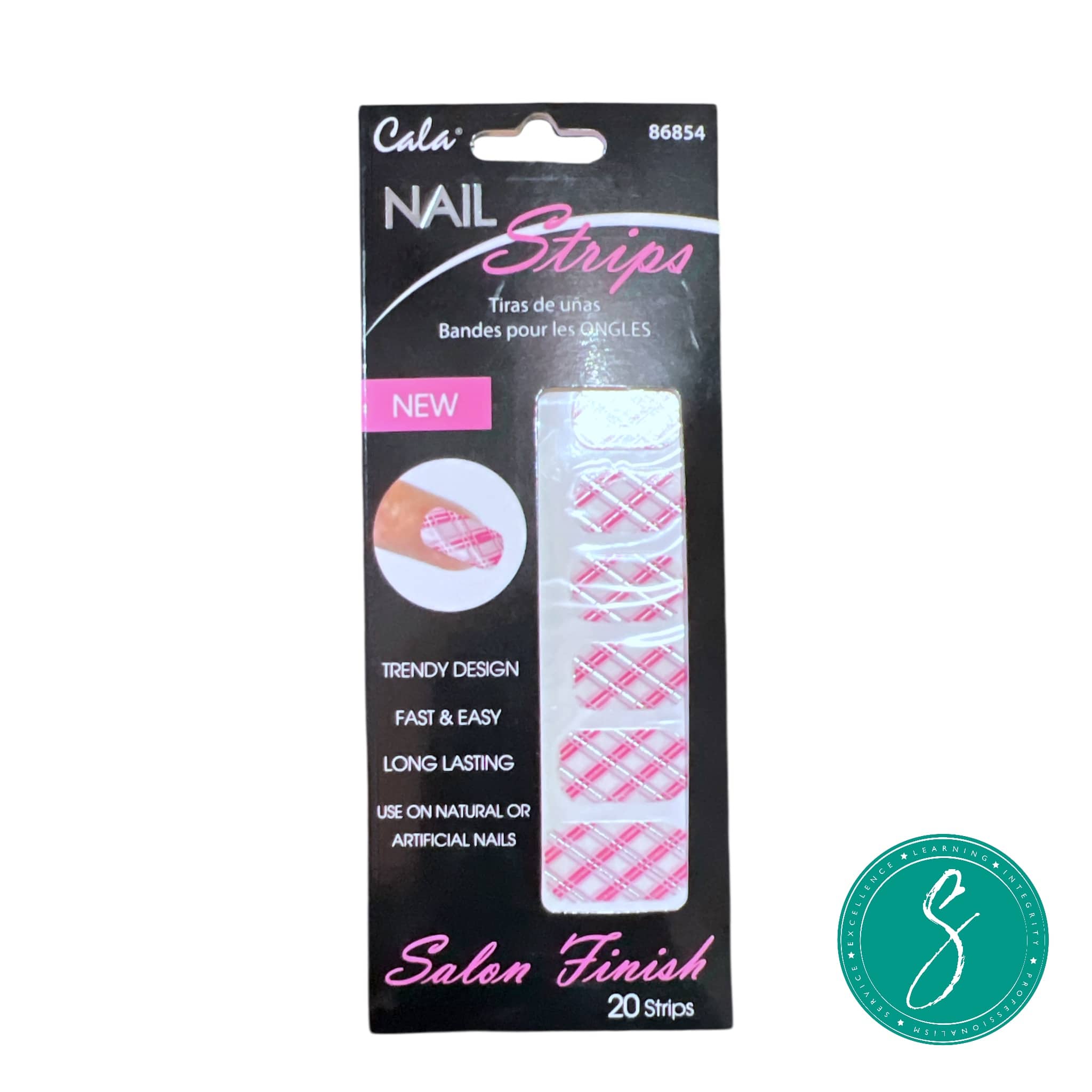 Cala Nail Strips - Pink Stripes