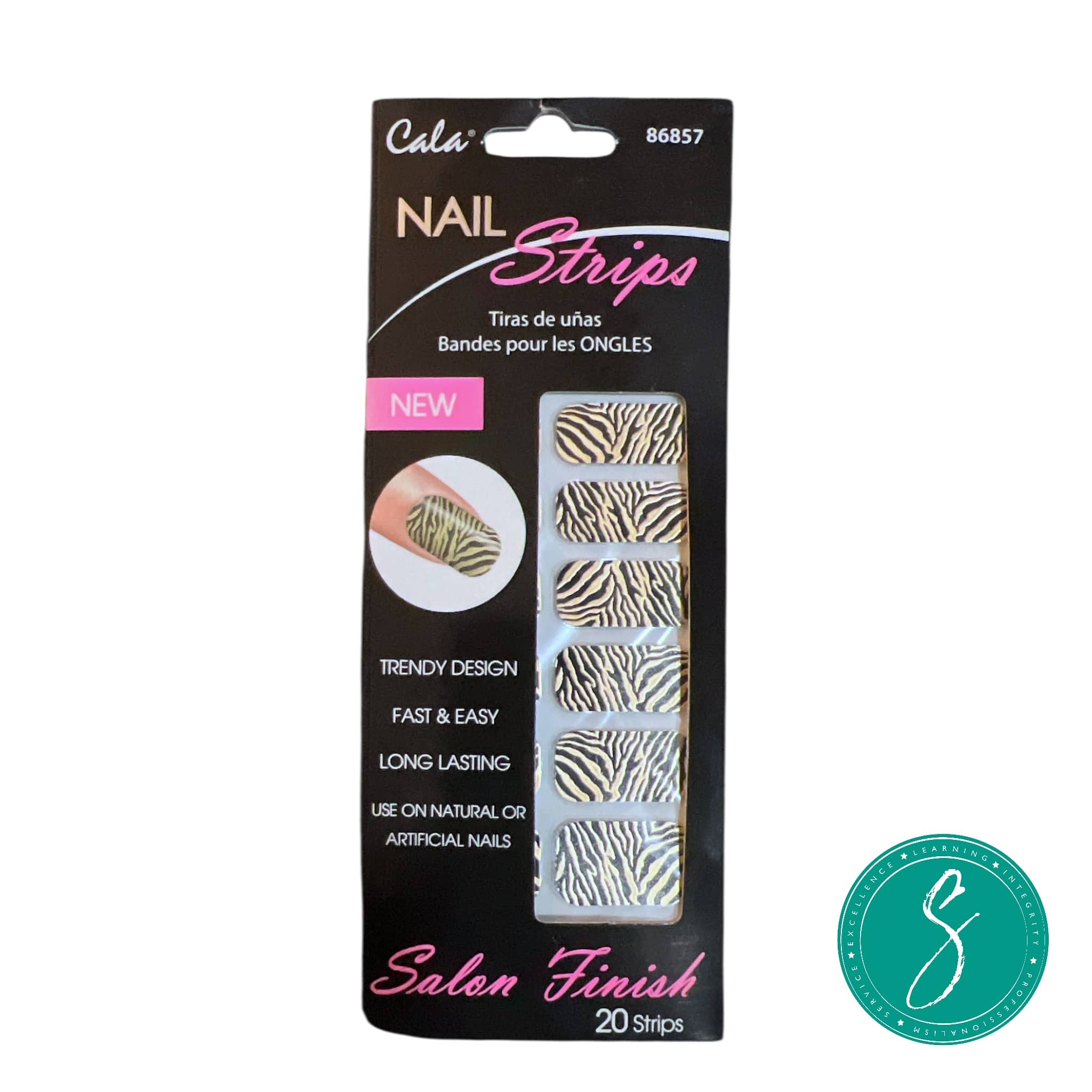 Cala Nail Strips - Zebra Stripe