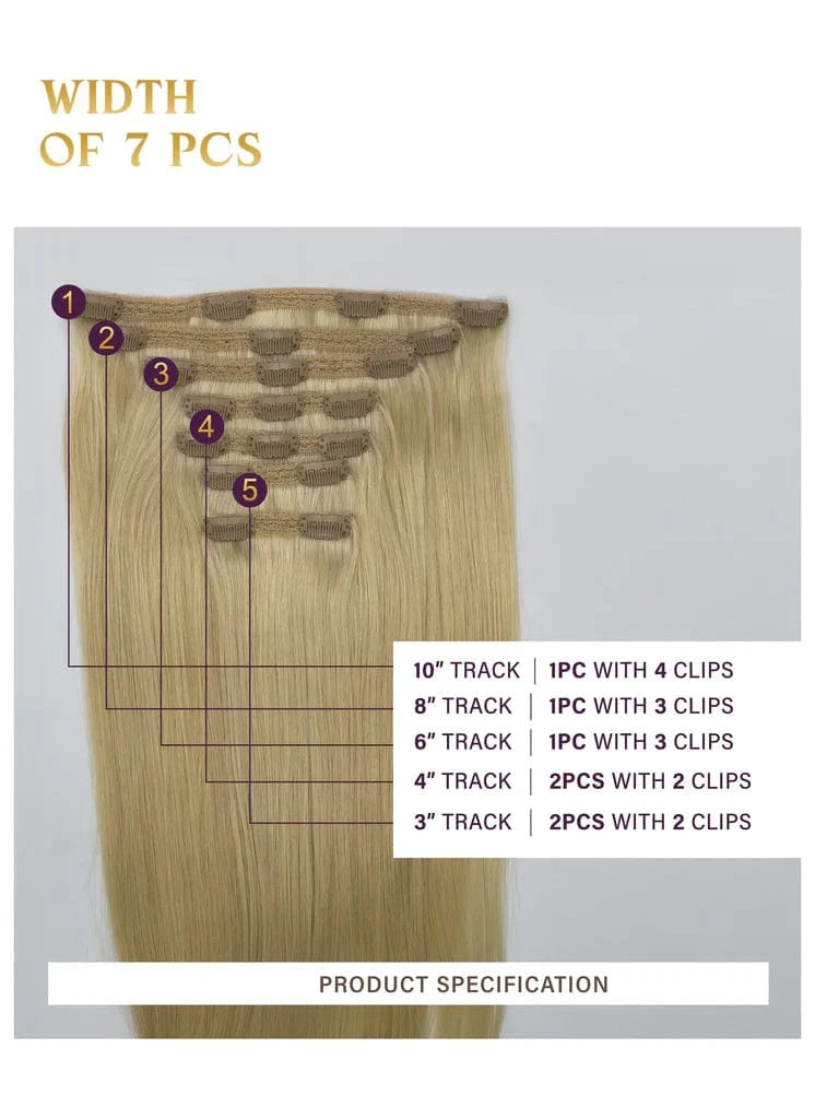 Diamond HH Clip-Ins 18" F12/613