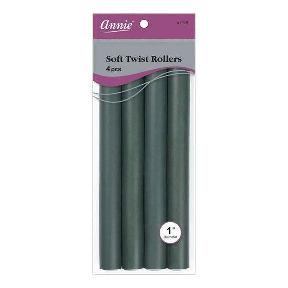 Annie Soft Twist Rollers 4 PC 1" Dia #1215