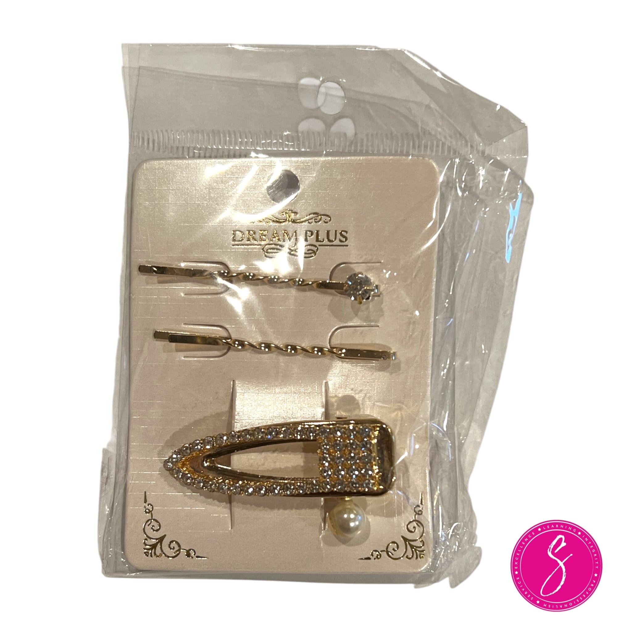 Hair Clip w/ Jeweled Bobby Pins