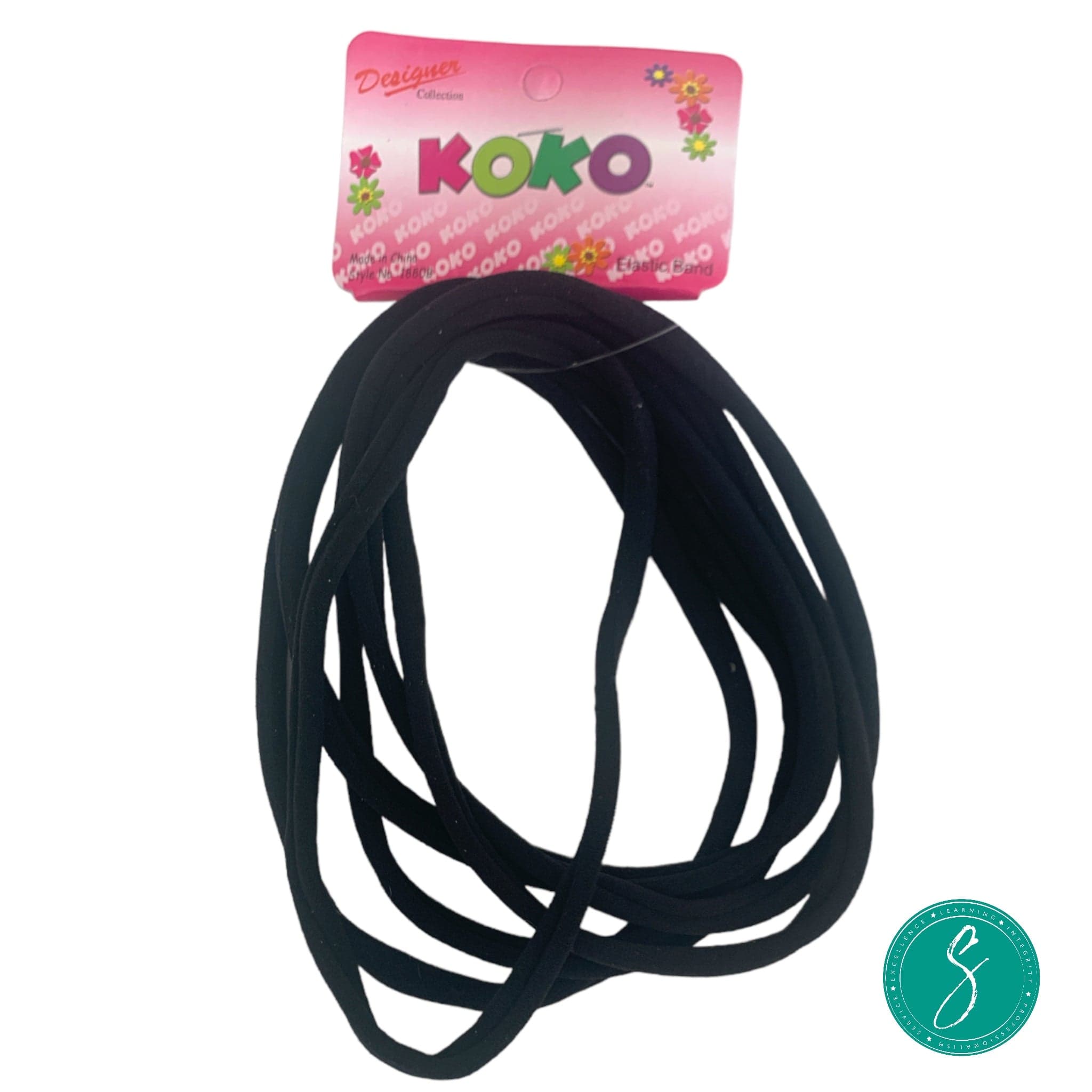 Koko Elastic Kids Head Band - Black