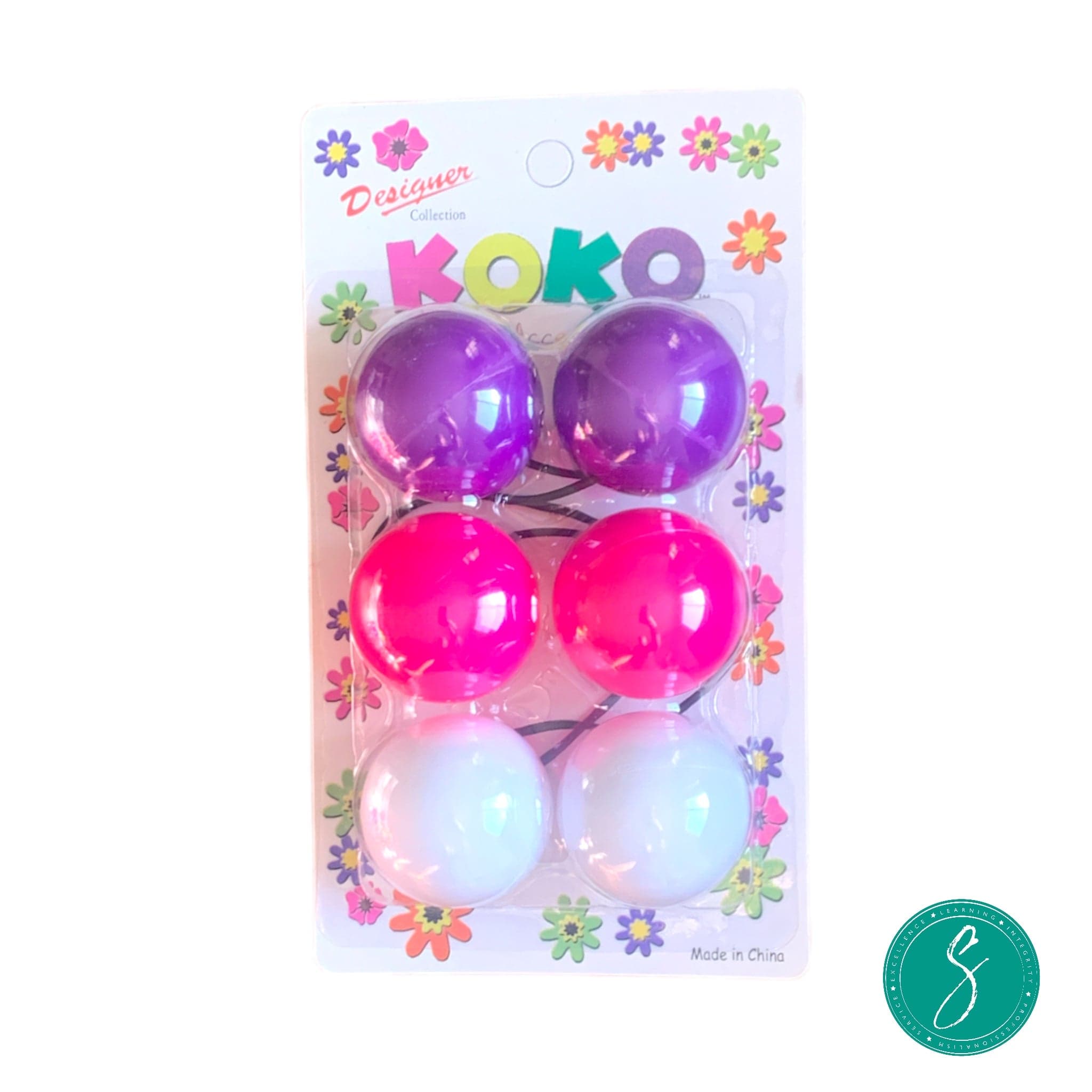 Koko Hair Balls Pur,Pink & Wht