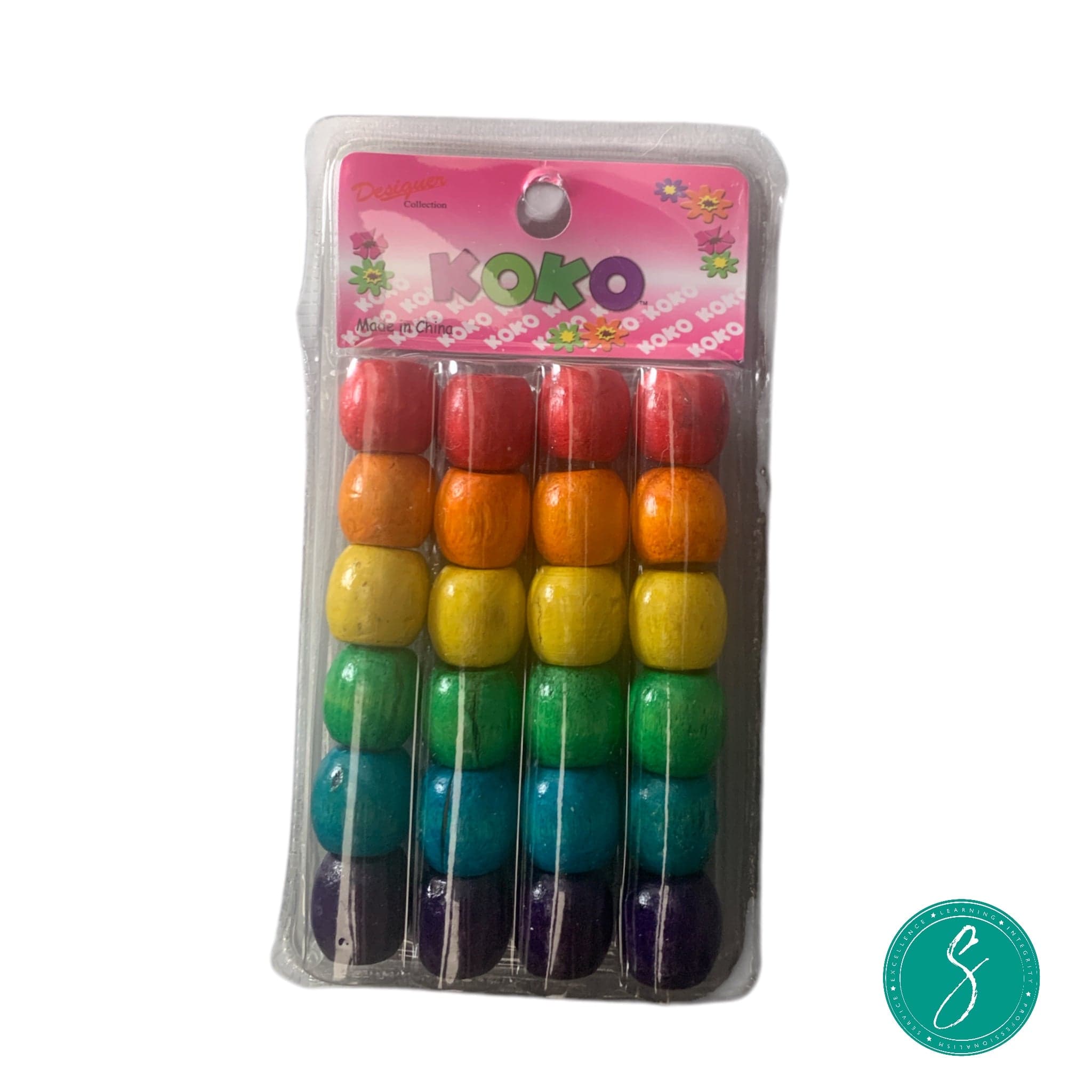 Koko Wood Beads - Rainbow
