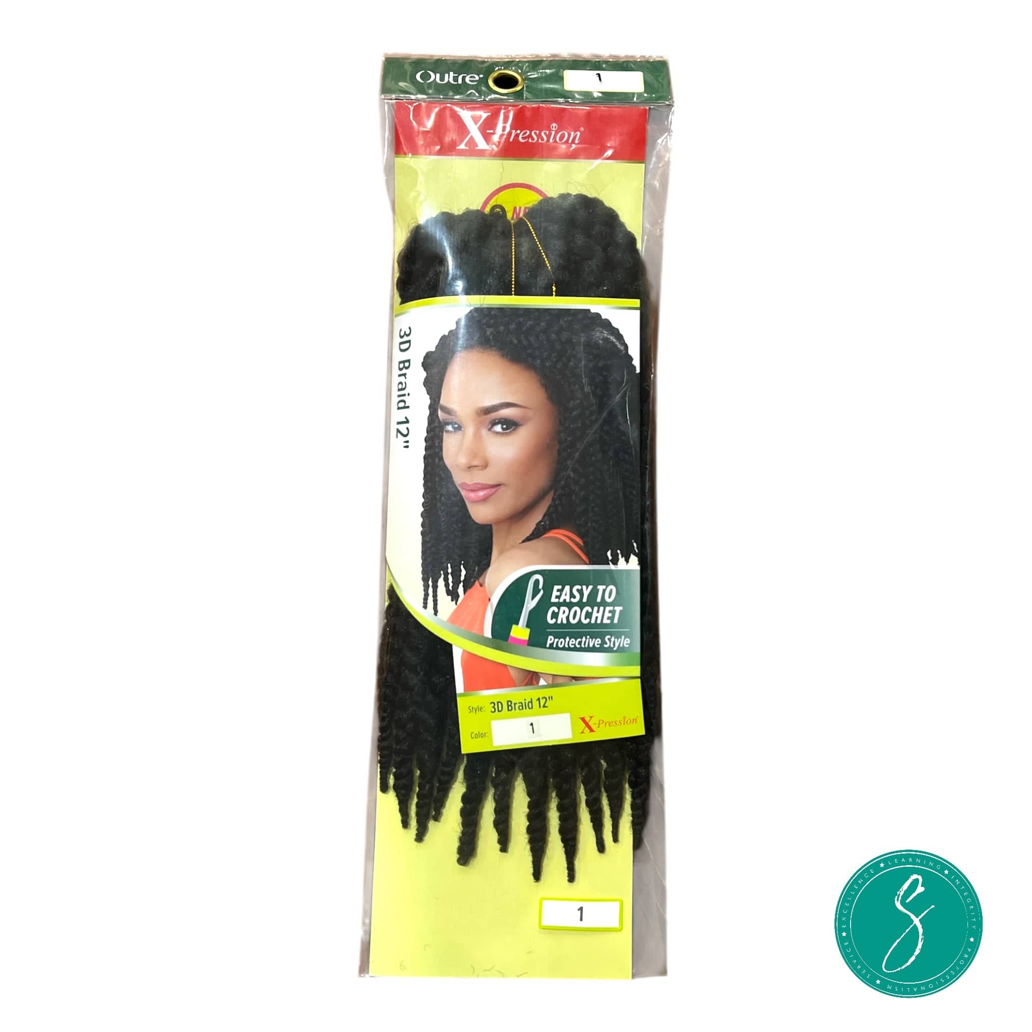 Outre X-Pression, 3-D braid 12 inch