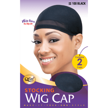 Qfitt Stocking Wig Cap - Black