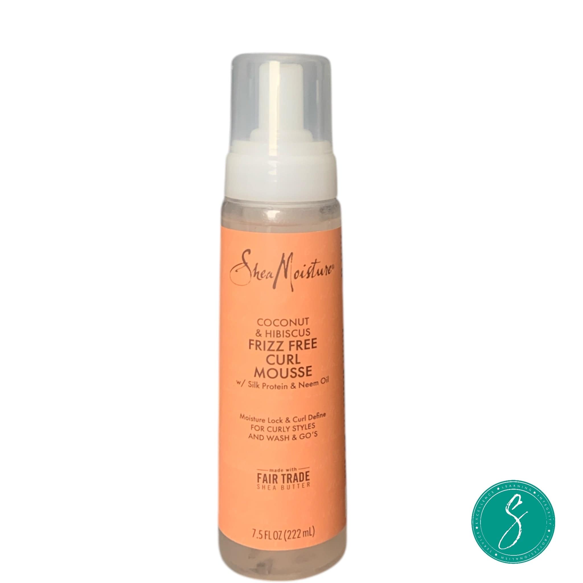 Shea Moisture Curl Mousse Coconut and Hibiscus for Frizz Control Styling Mousse with Shea Butter 7.5 oz