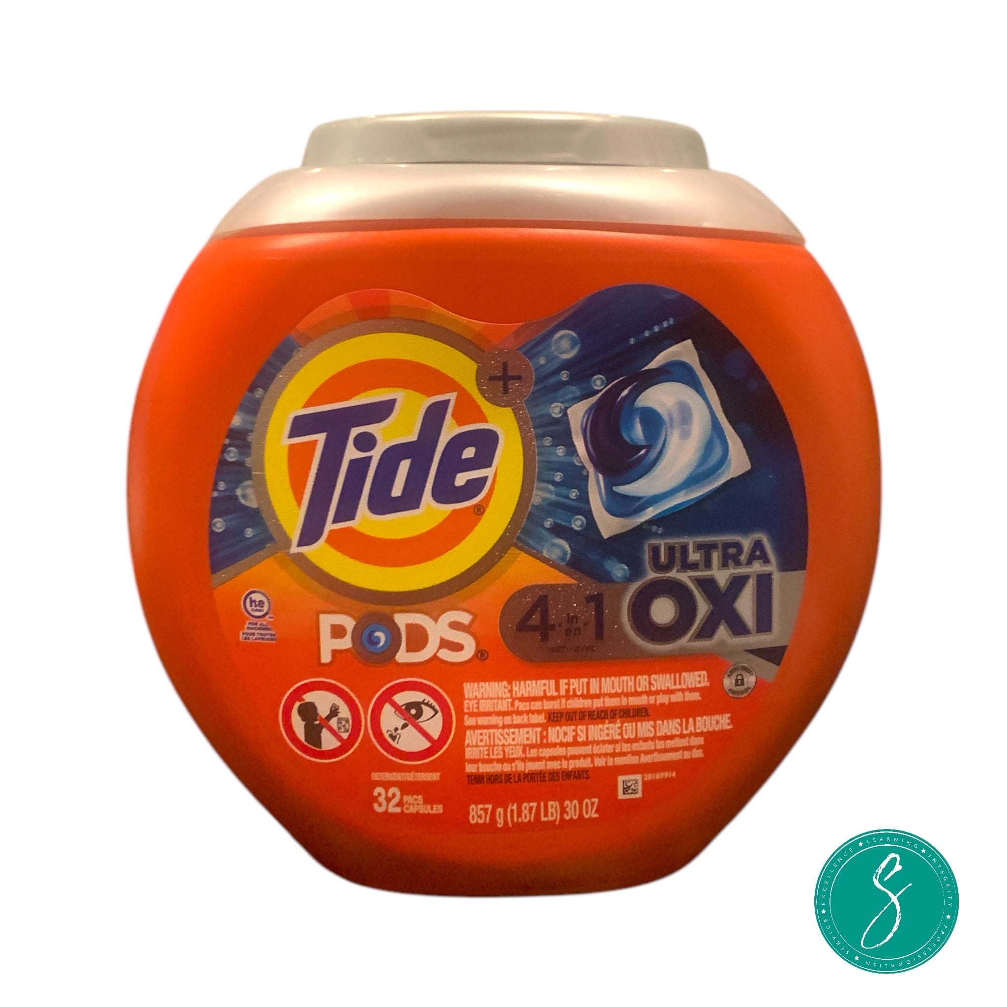 P&G Tide 4-n-1 Ultra Oxi PODS Laundry Detergent Pacs, 32 Count