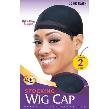 Qfitt Stocking Wig Cap - Black