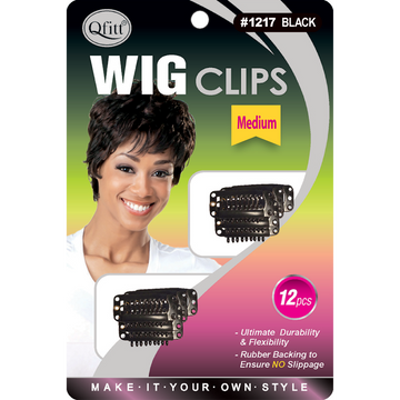 Qfitt Medium Black Wig Clips