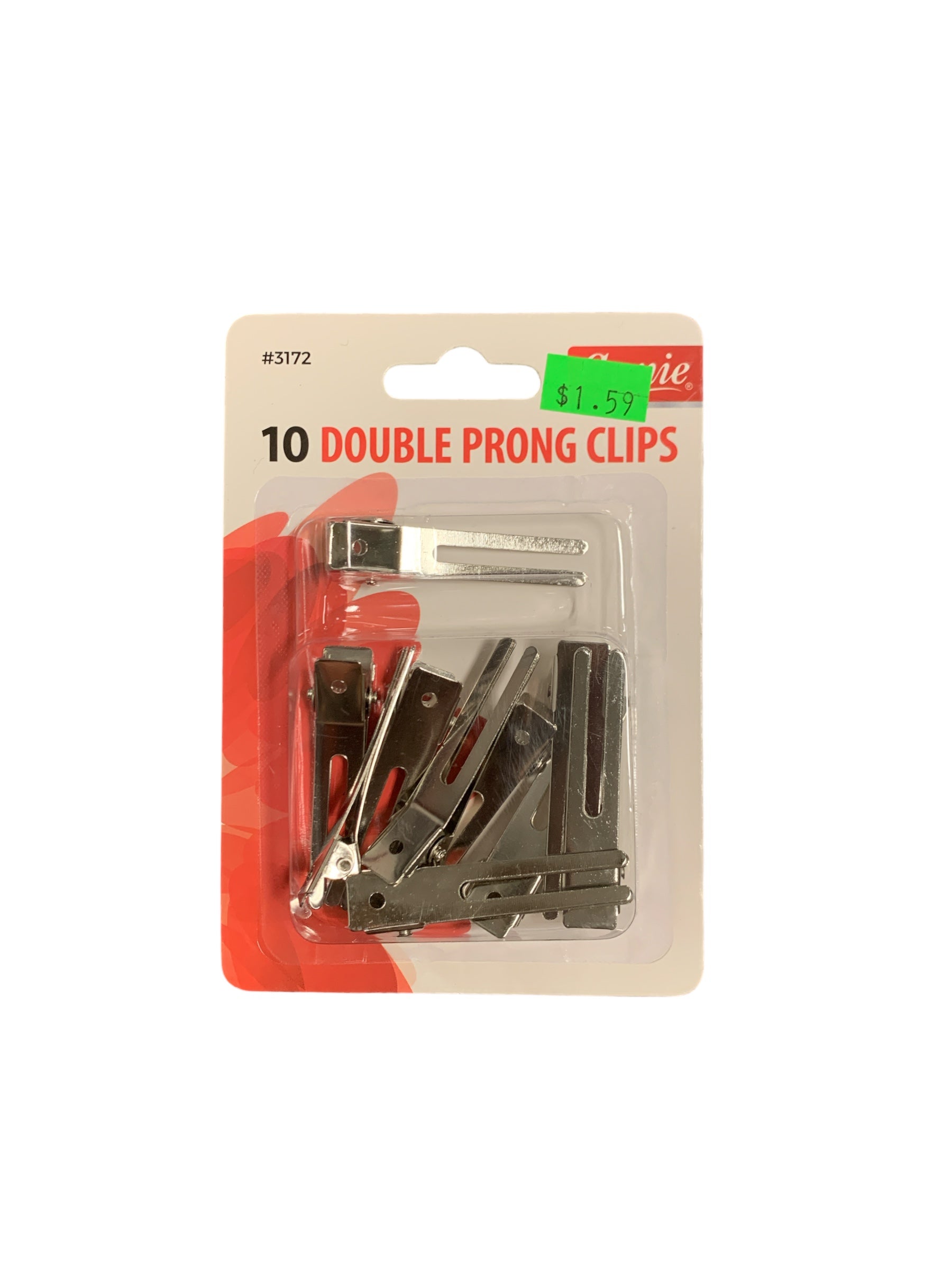 Annie Double Prong Clip-10pk