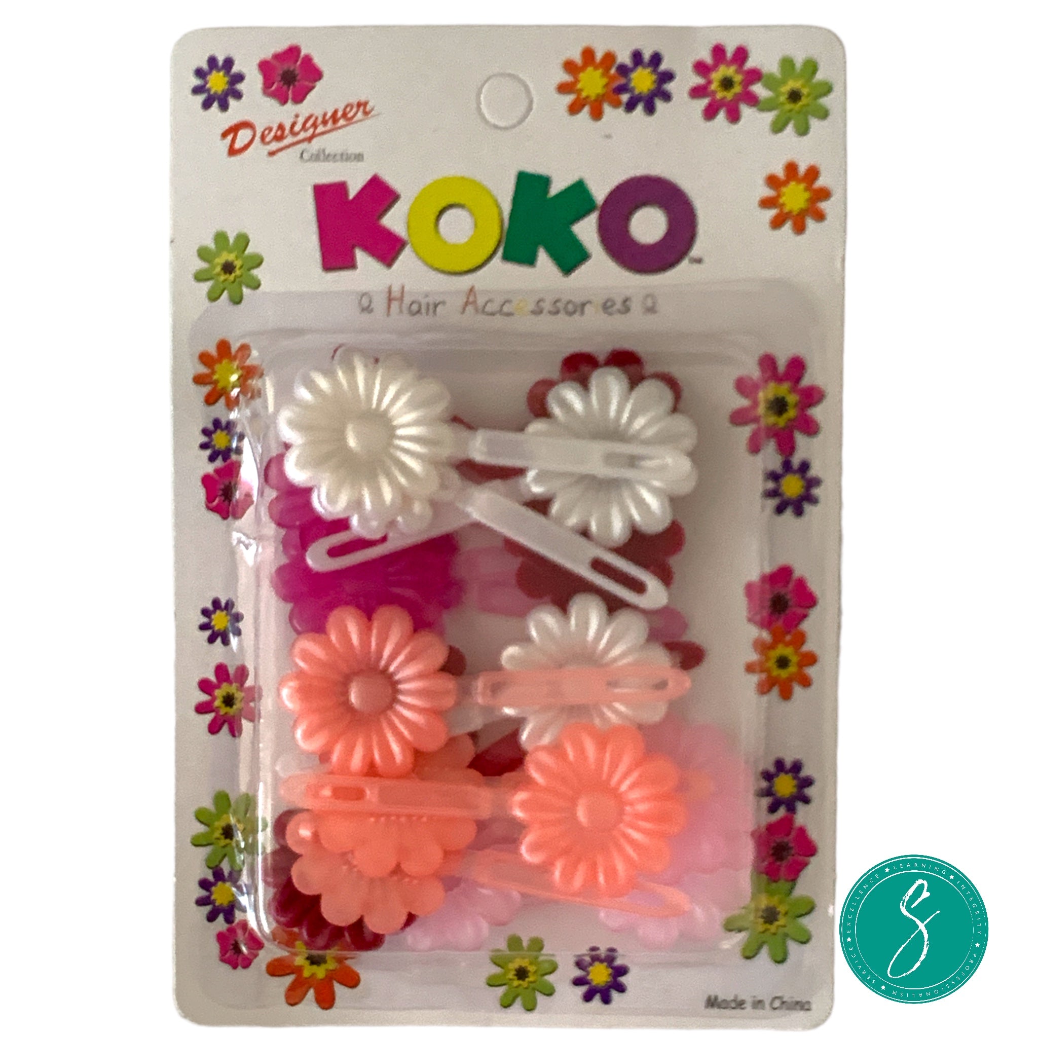 Koko Barrettes Pink & Burgundy