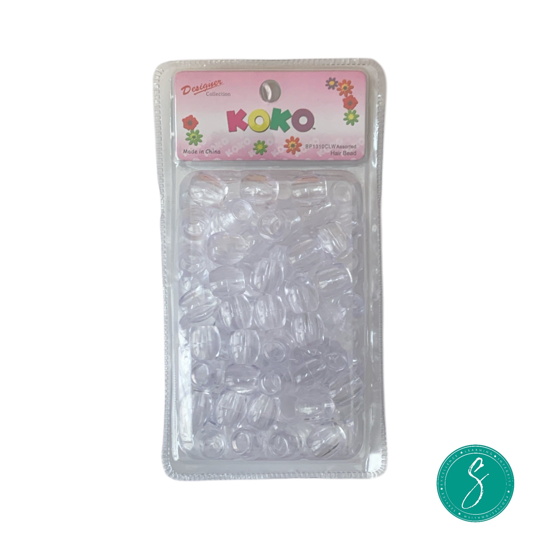 Koko Hair Beads - Jumbo - Clear