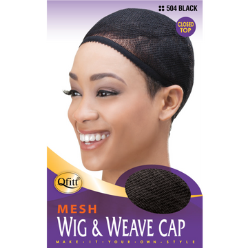 Qfitt Mesh Wig & Weave Cap #504 - Black