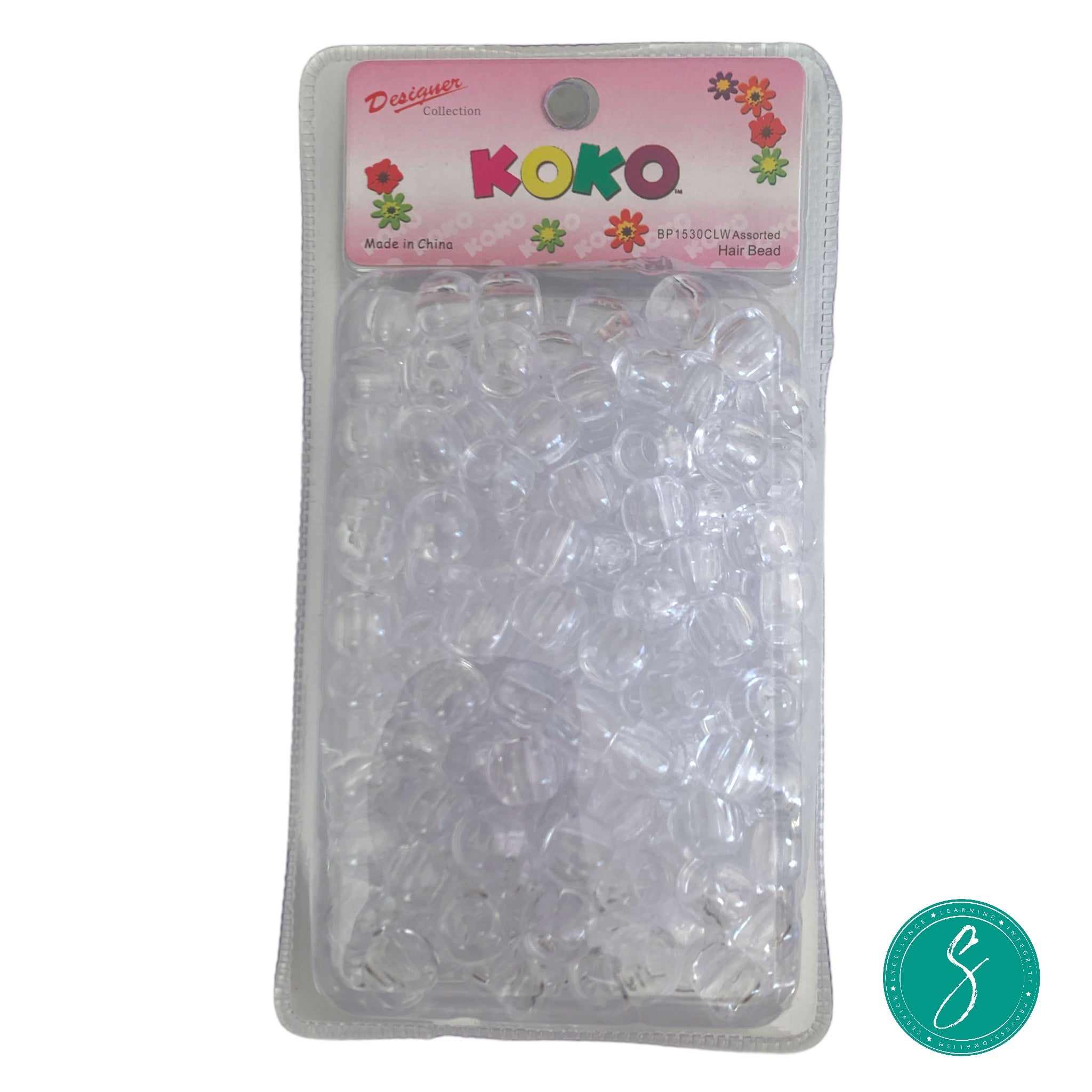 Koko Hair Beads - L - Clear