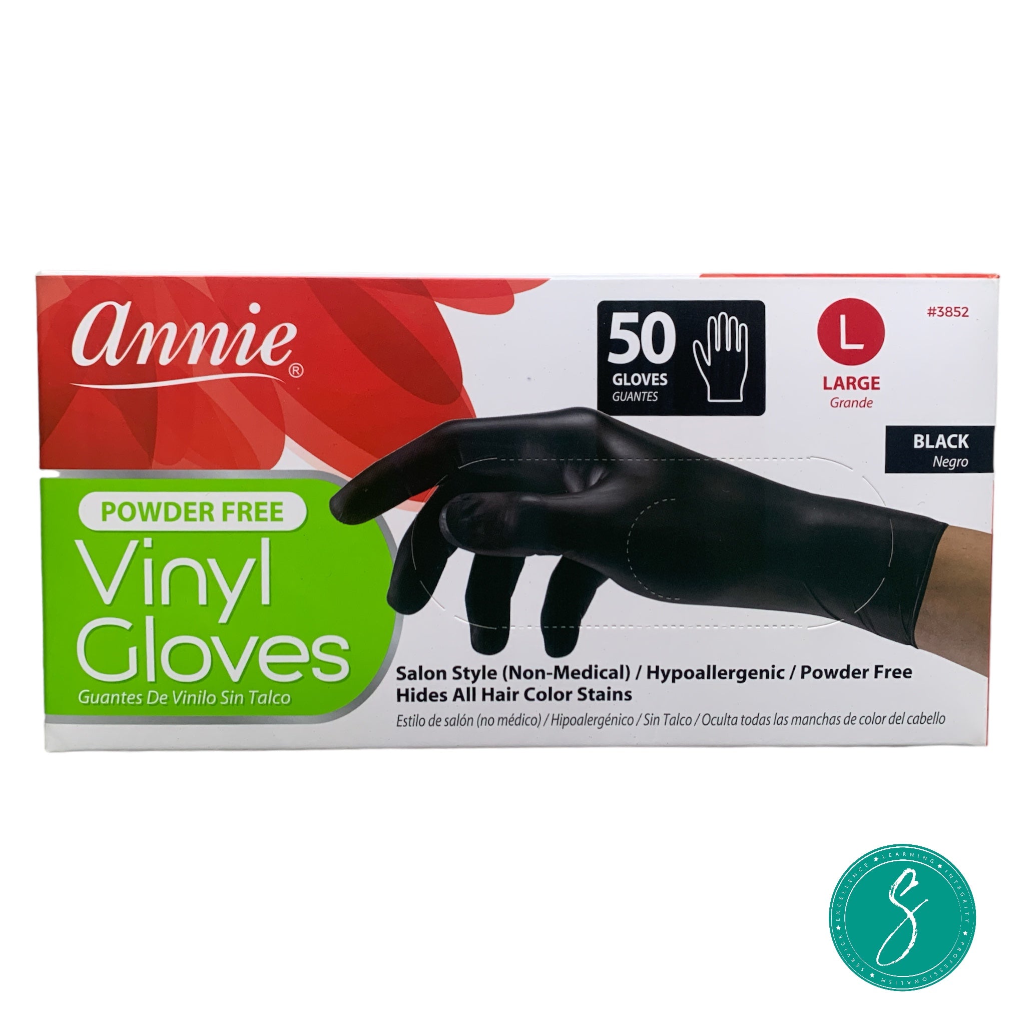 Annie Vinyle Gloves - Large