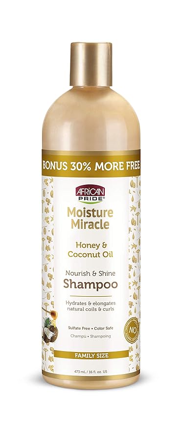 African Pride Moisture Miracle Shampoo, Honey & Coconut Oil