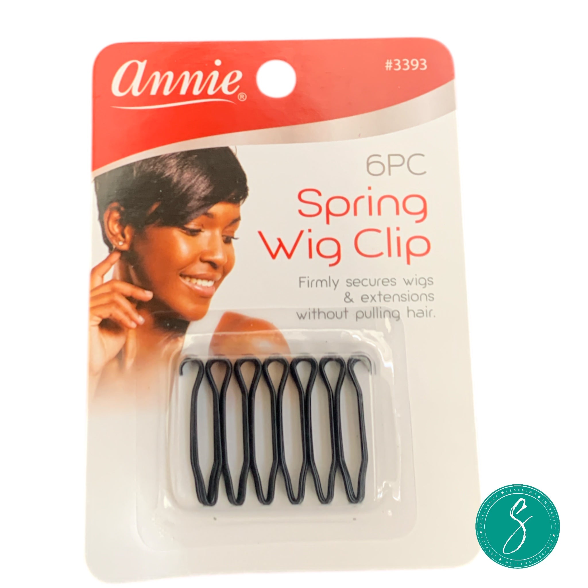Annie Spring Wig Clip 6ct Black