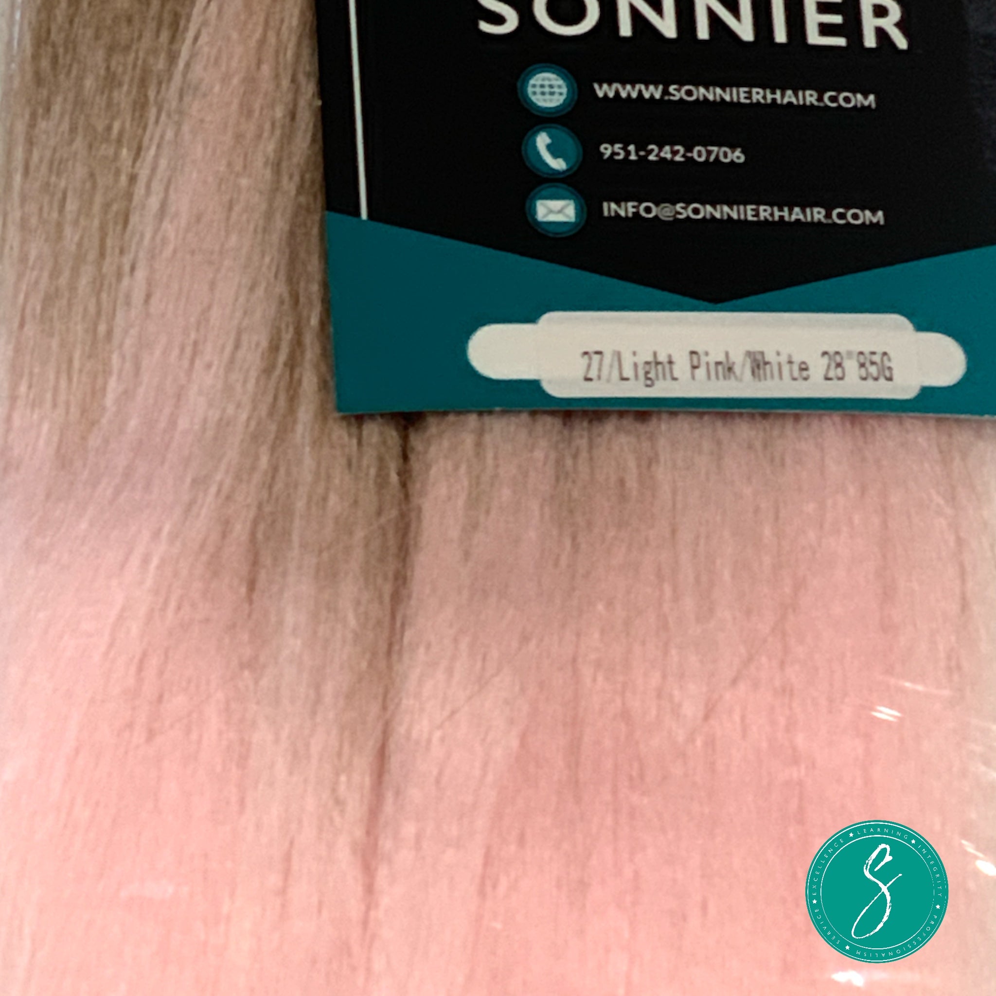 Sonnier Braiding Hair 27/LPink/White