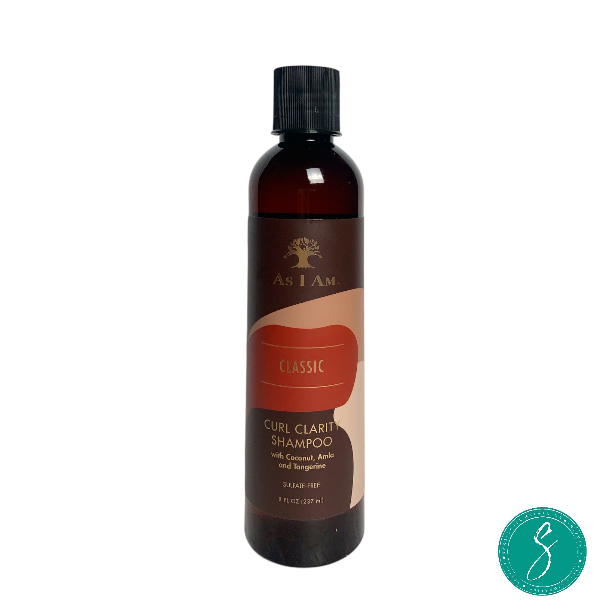 Bottle of As I Am Classic Curl Clarity Shampoo, a sulfate-free cleanser that removes buildup and maintains moisture for natural, curly, and coily hair.