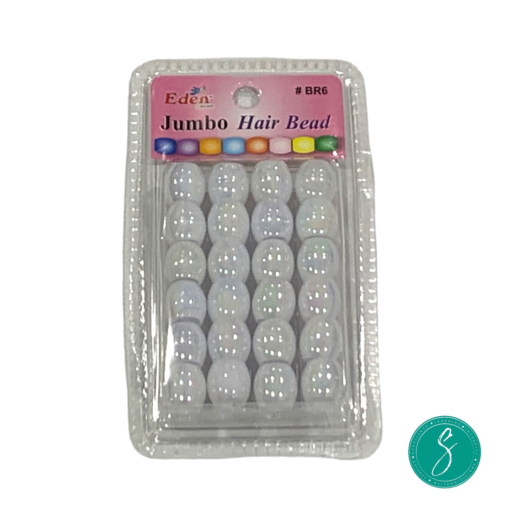Eden Jumbo White Iridescent Beads