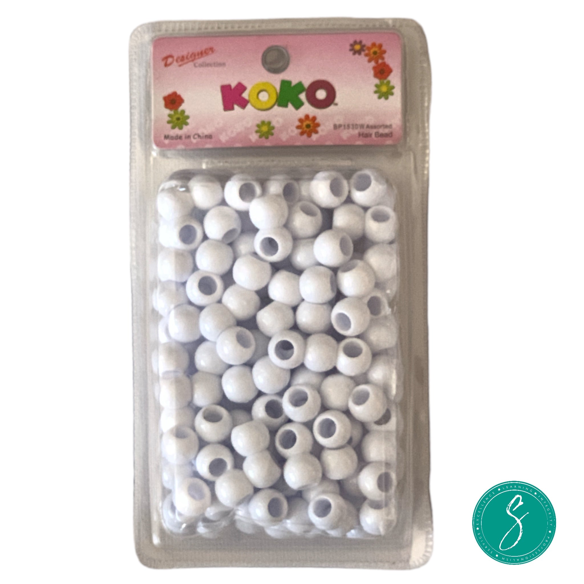 Koko Hair Beads - Large - White