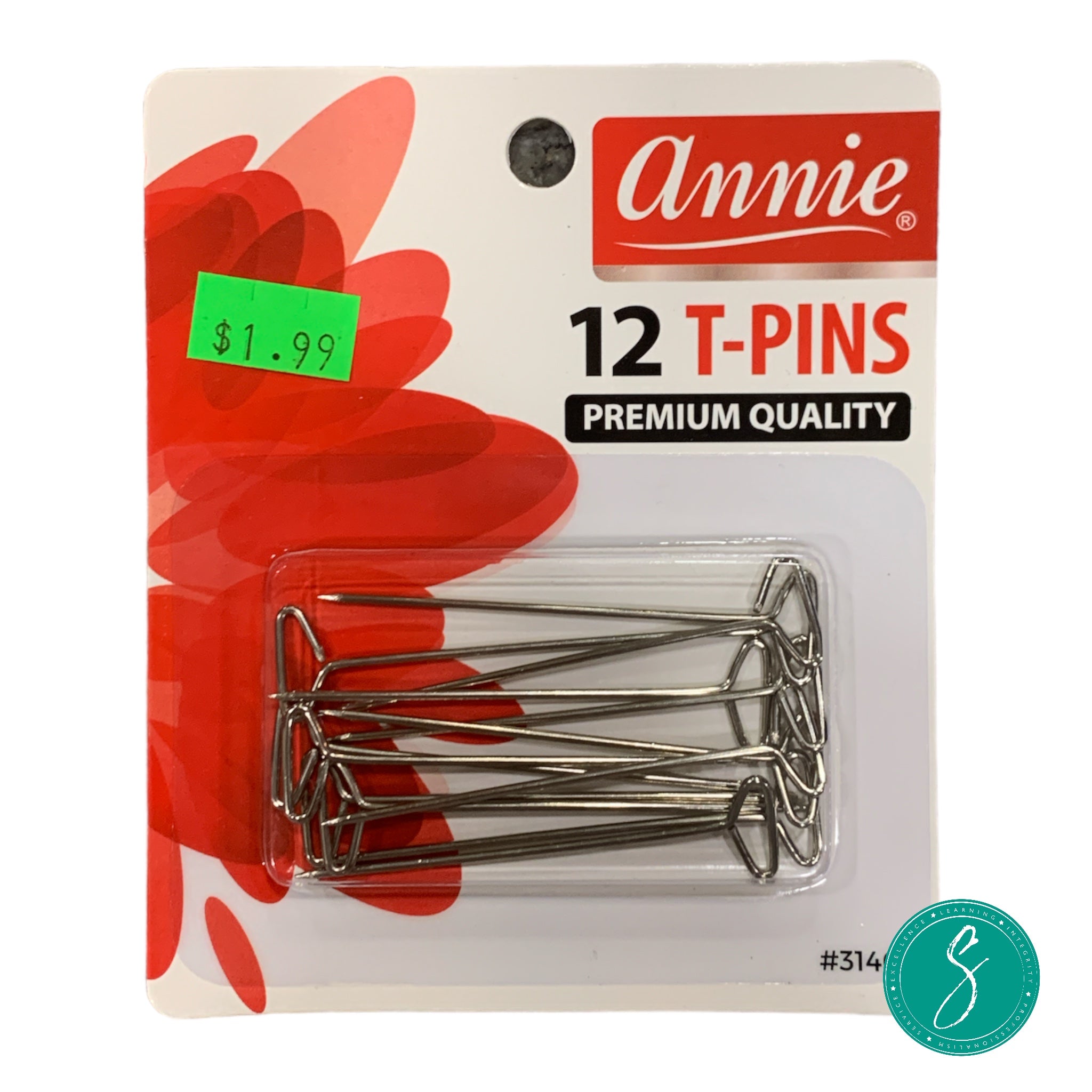 Annie T-Pins - 12ct