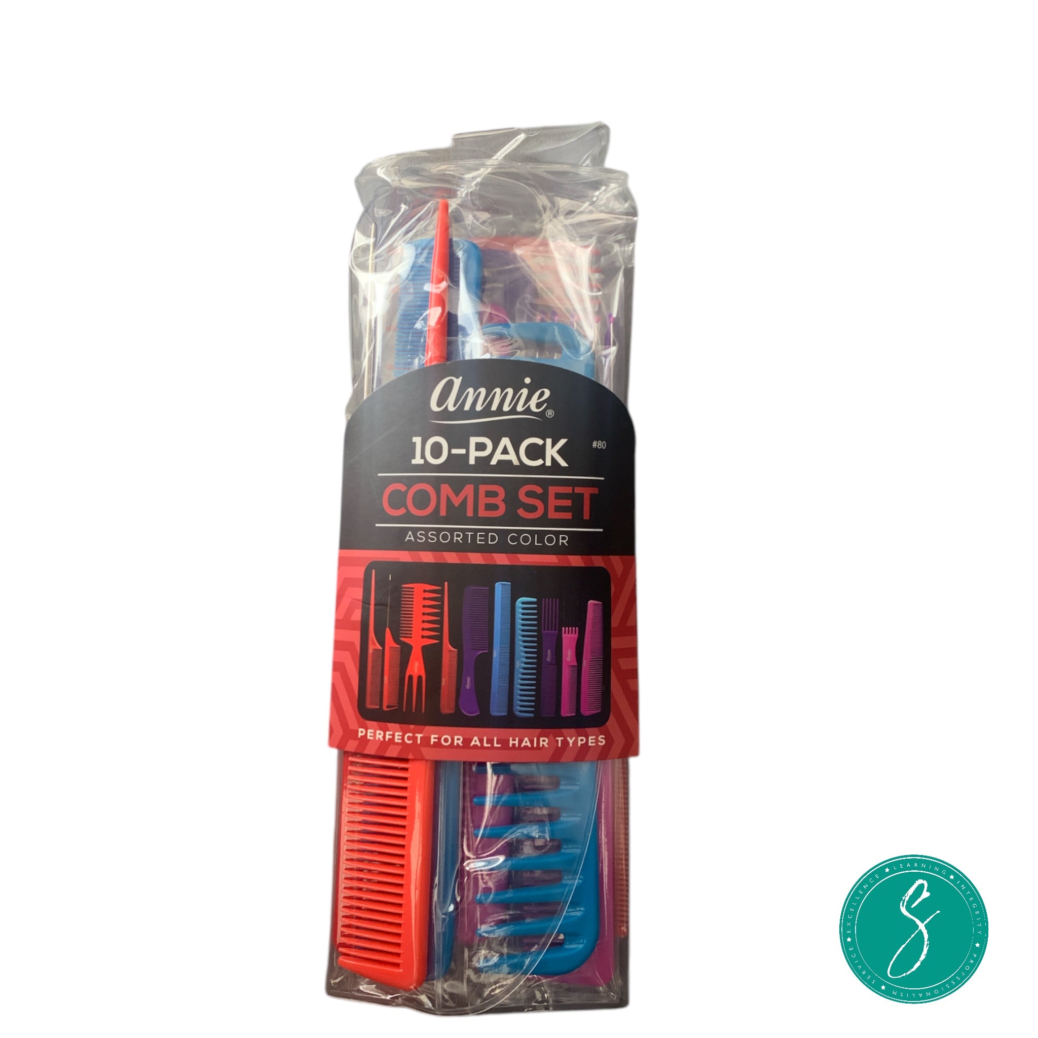Annie Pro Comb Set 10 Pack - Assorted #80
