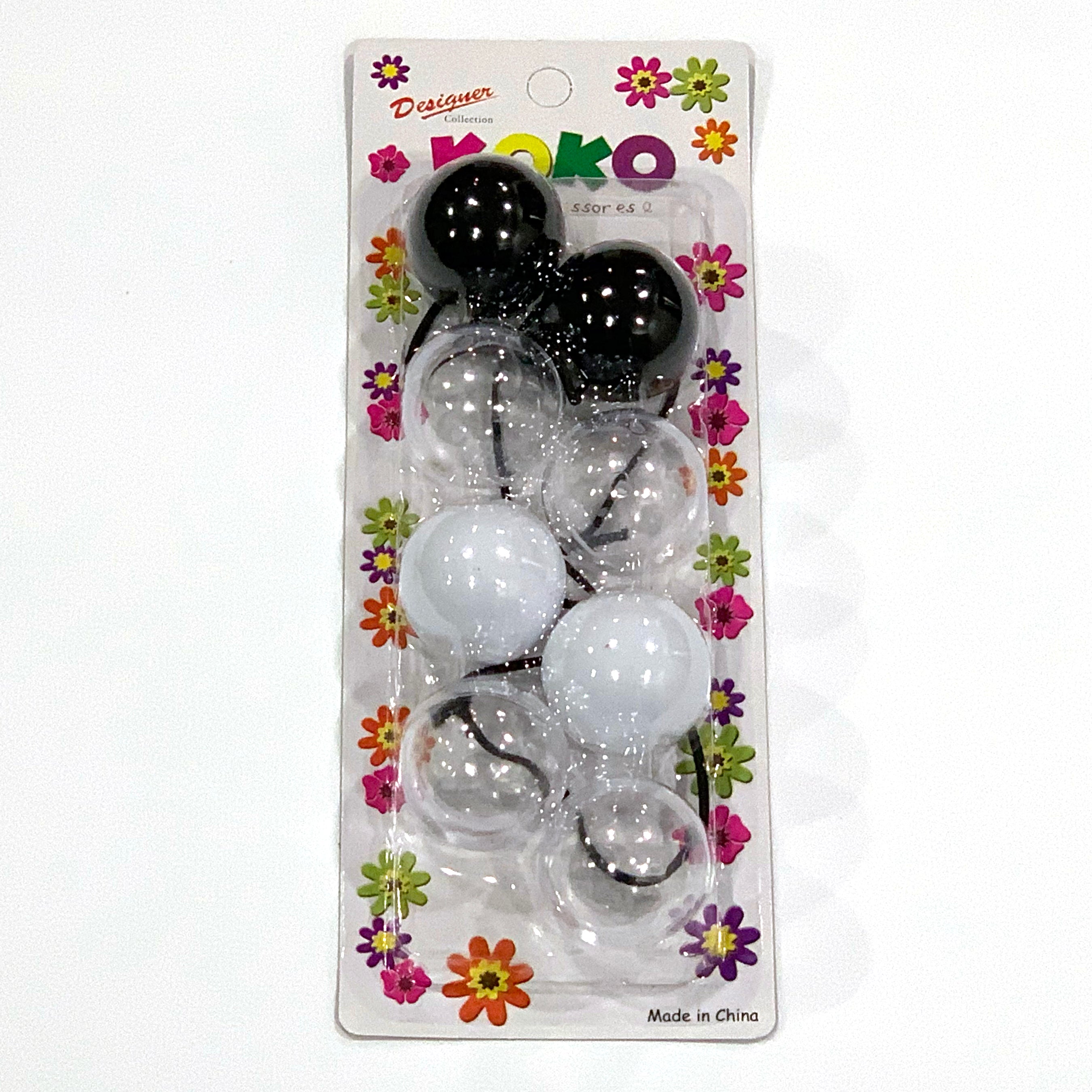 Koko Jumbo B, W, CL Hair Balls