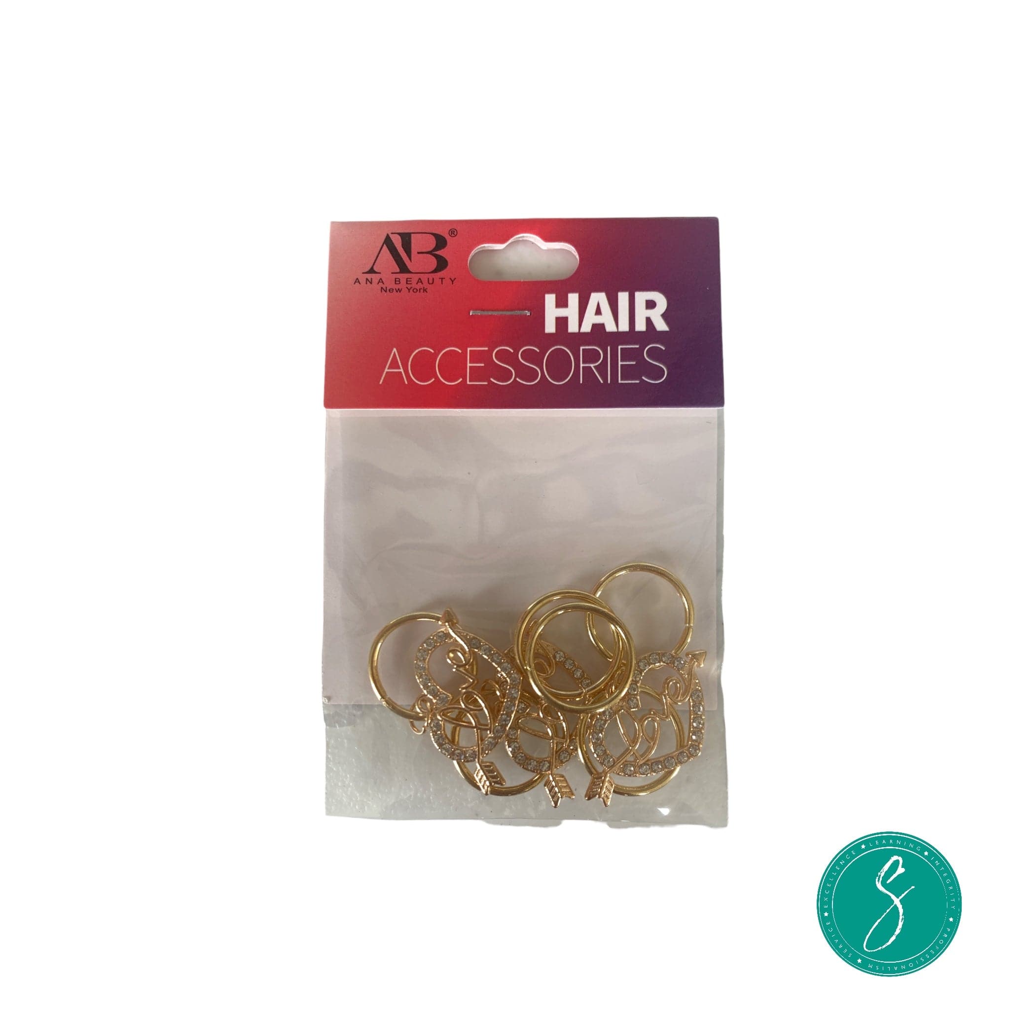AB Gold Love Heart Rings