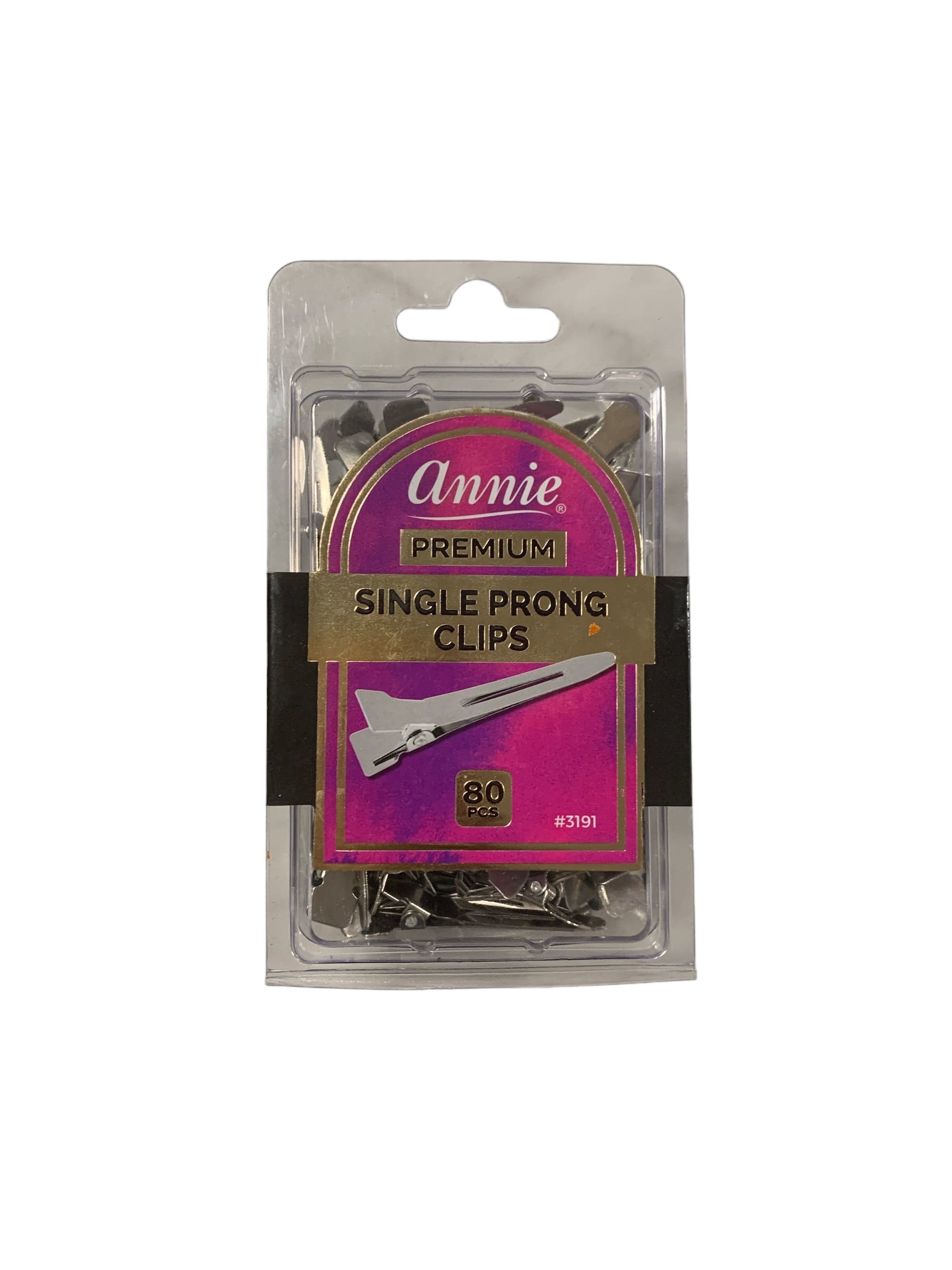 Annie Single Prong Clips 80 CT Premium