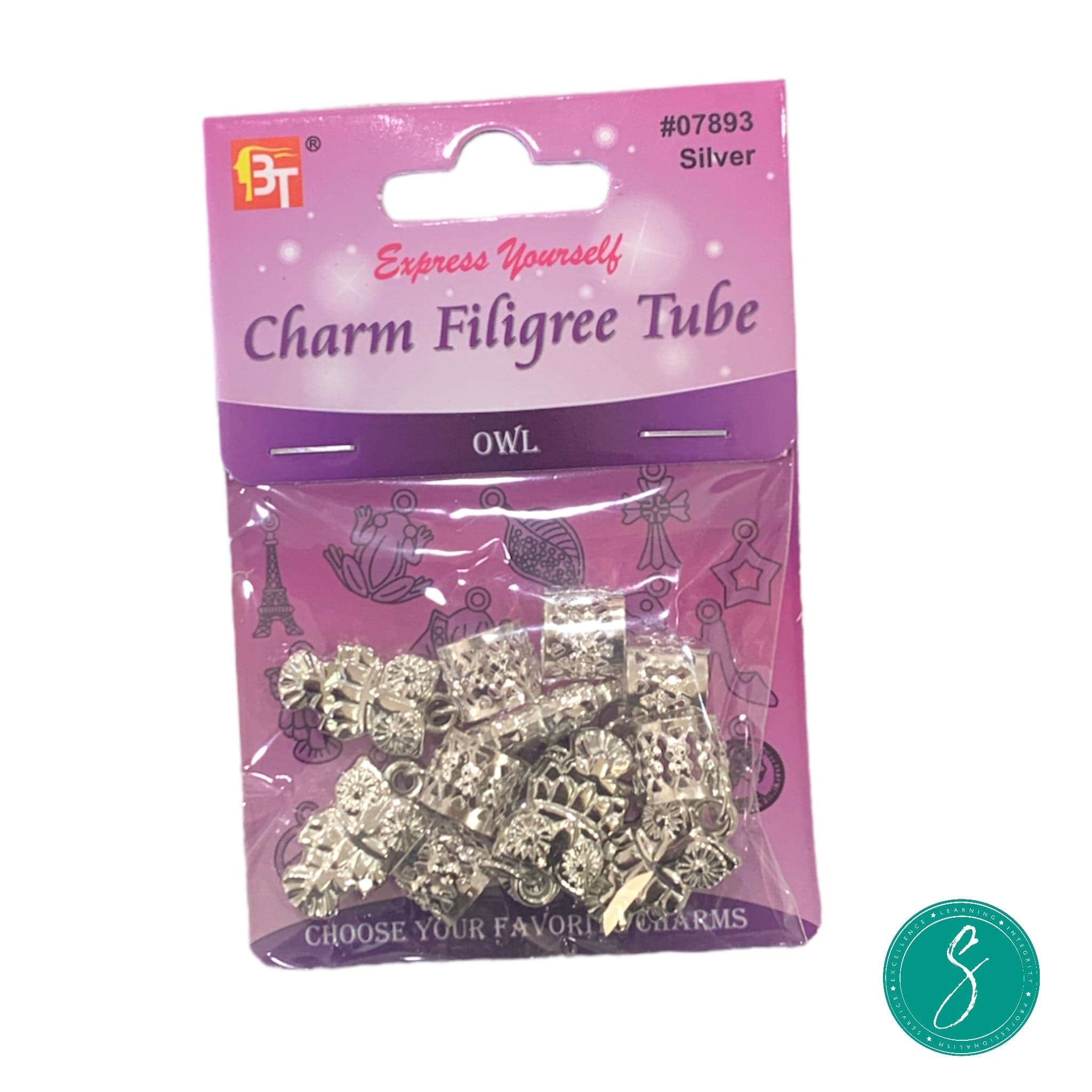 BT Charm Filigree OWL #07893