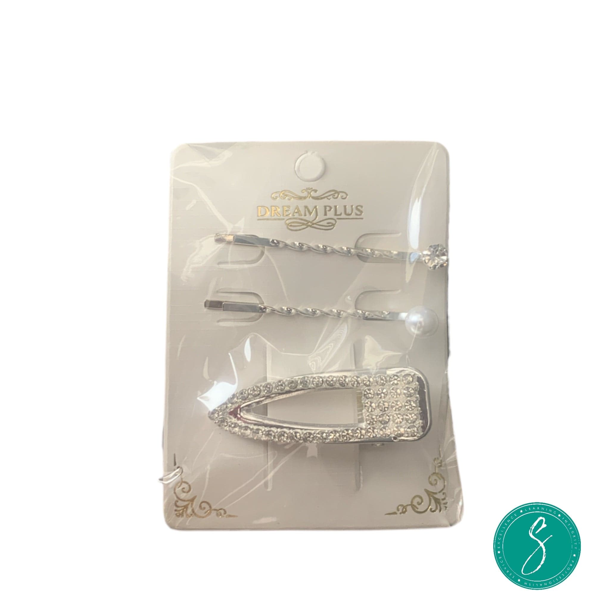 Hair Clip w/ Jeweled Bobby Pins