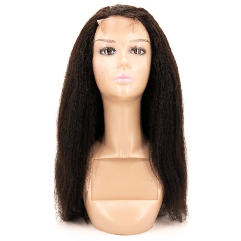 Kinky Straight Transparent Closure Wig (Online Only)