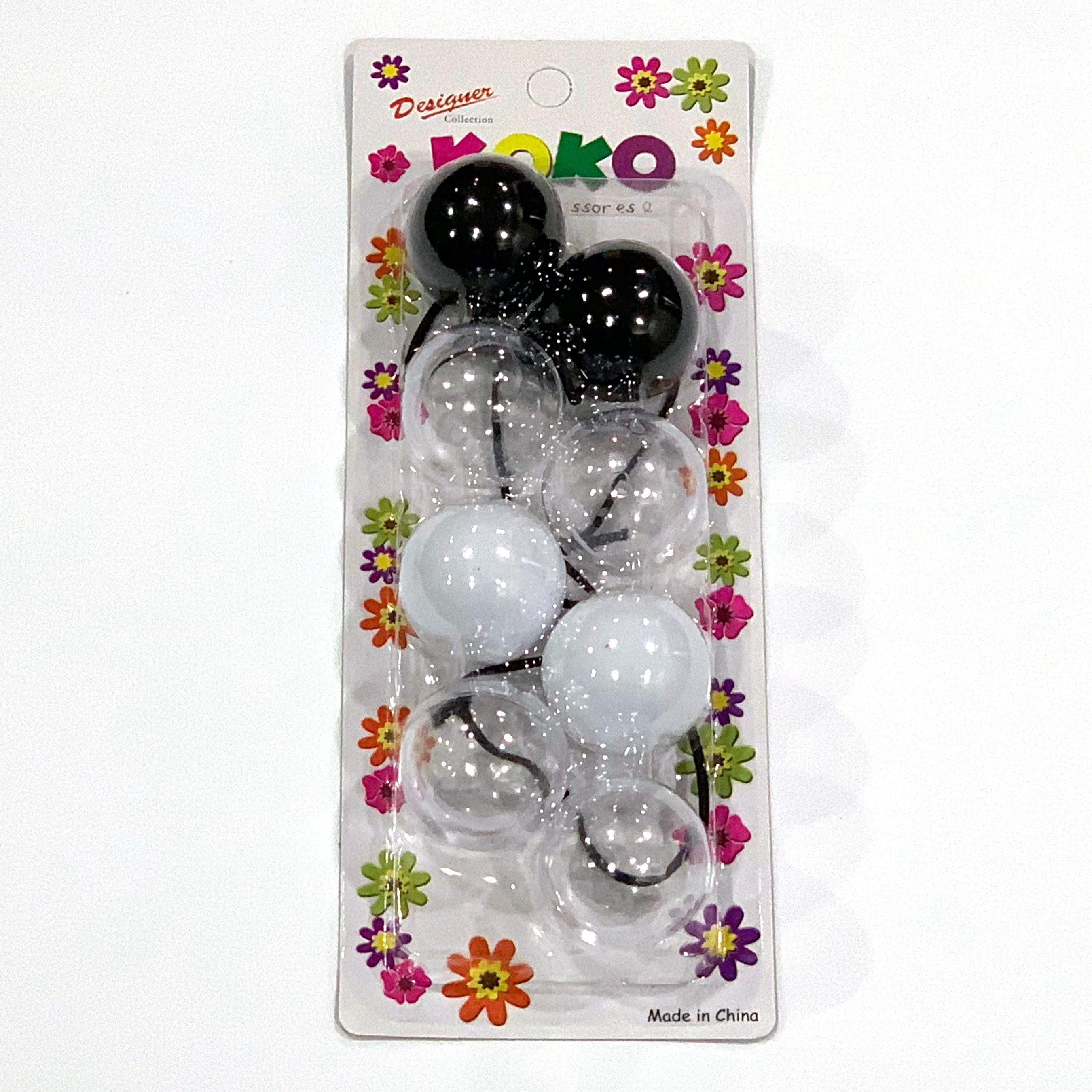 Koko Jumbo B, W, CL Hair Balls