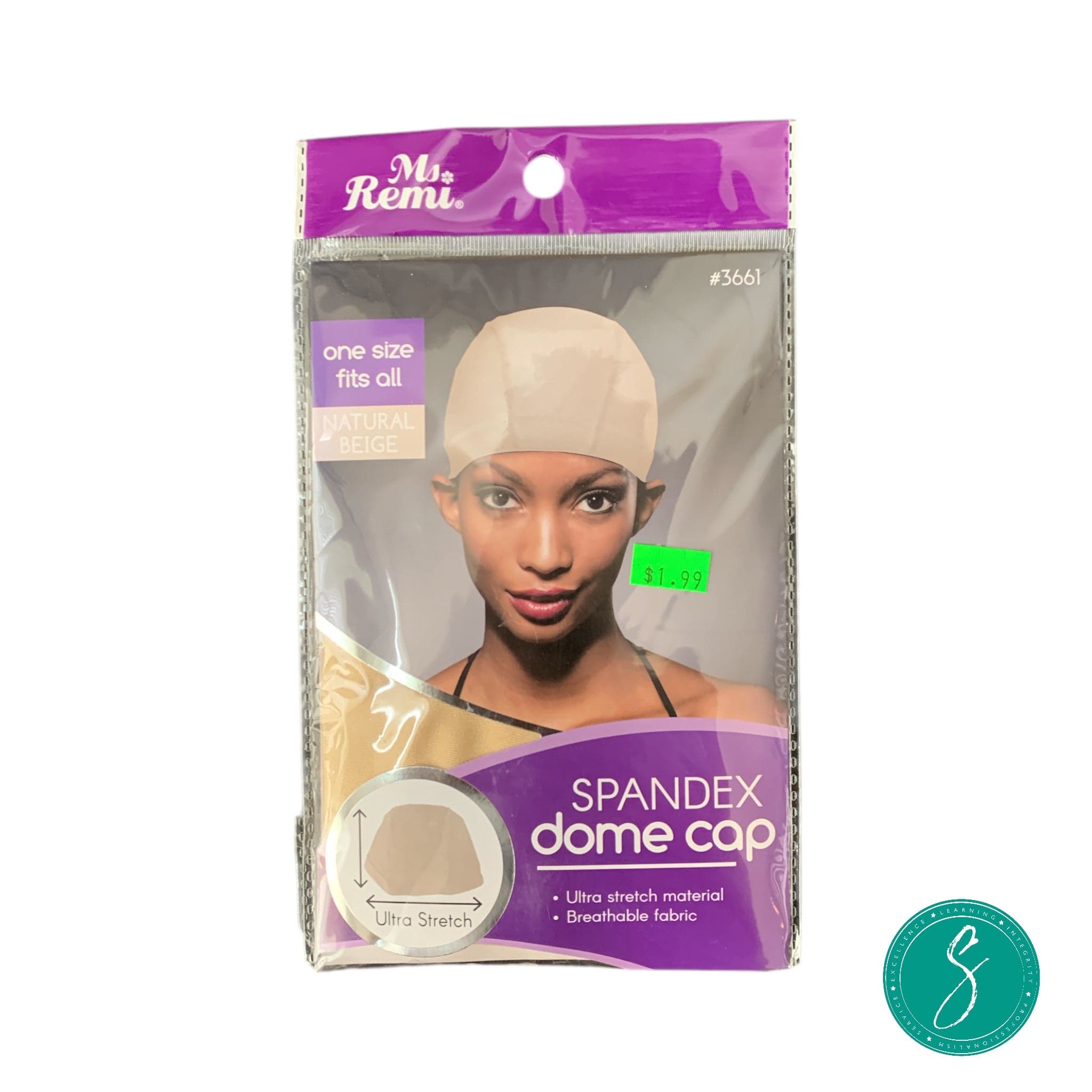 Ms Remi Spandex Dome Cap Beige