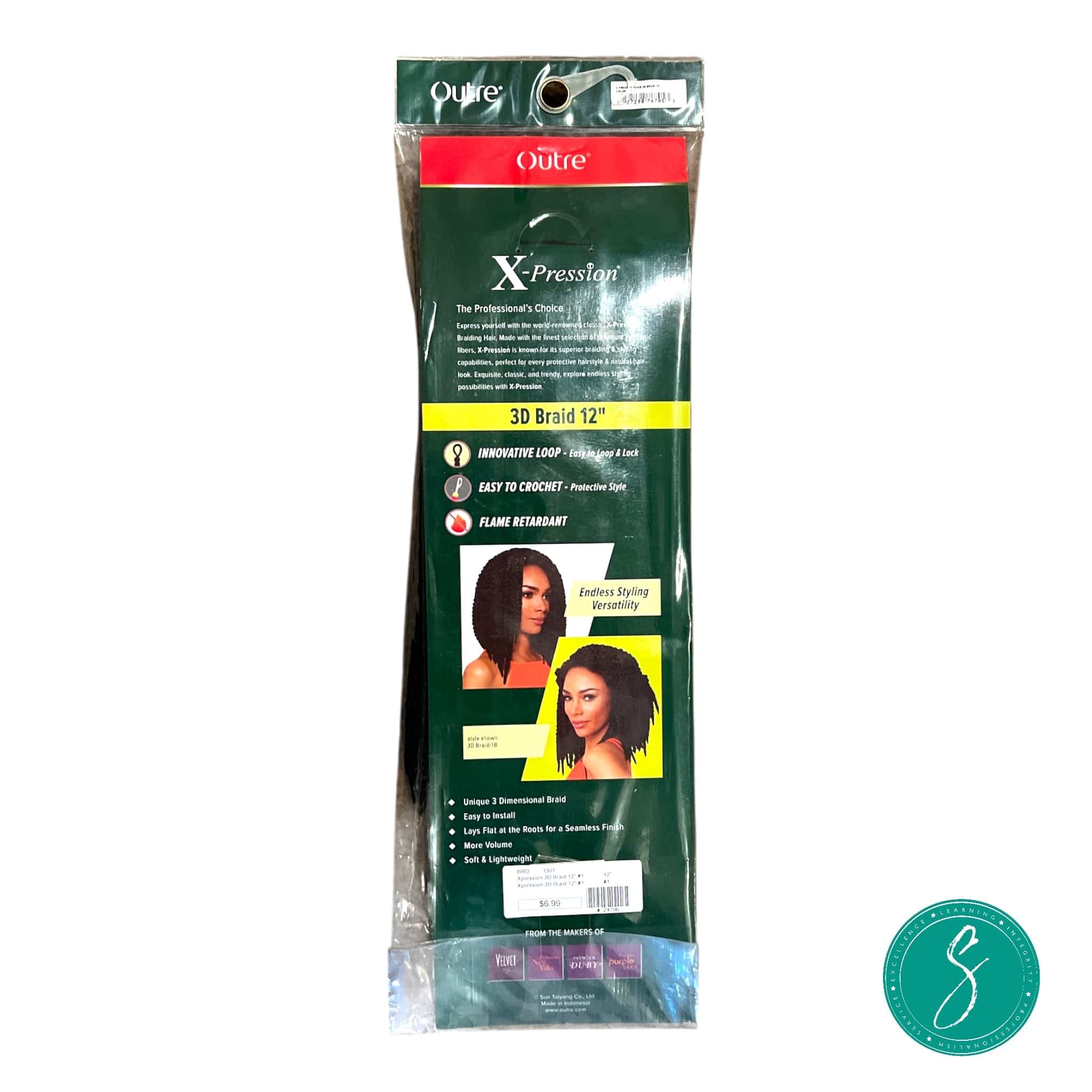 Outre X-Pression, 3-D braid 12 inch