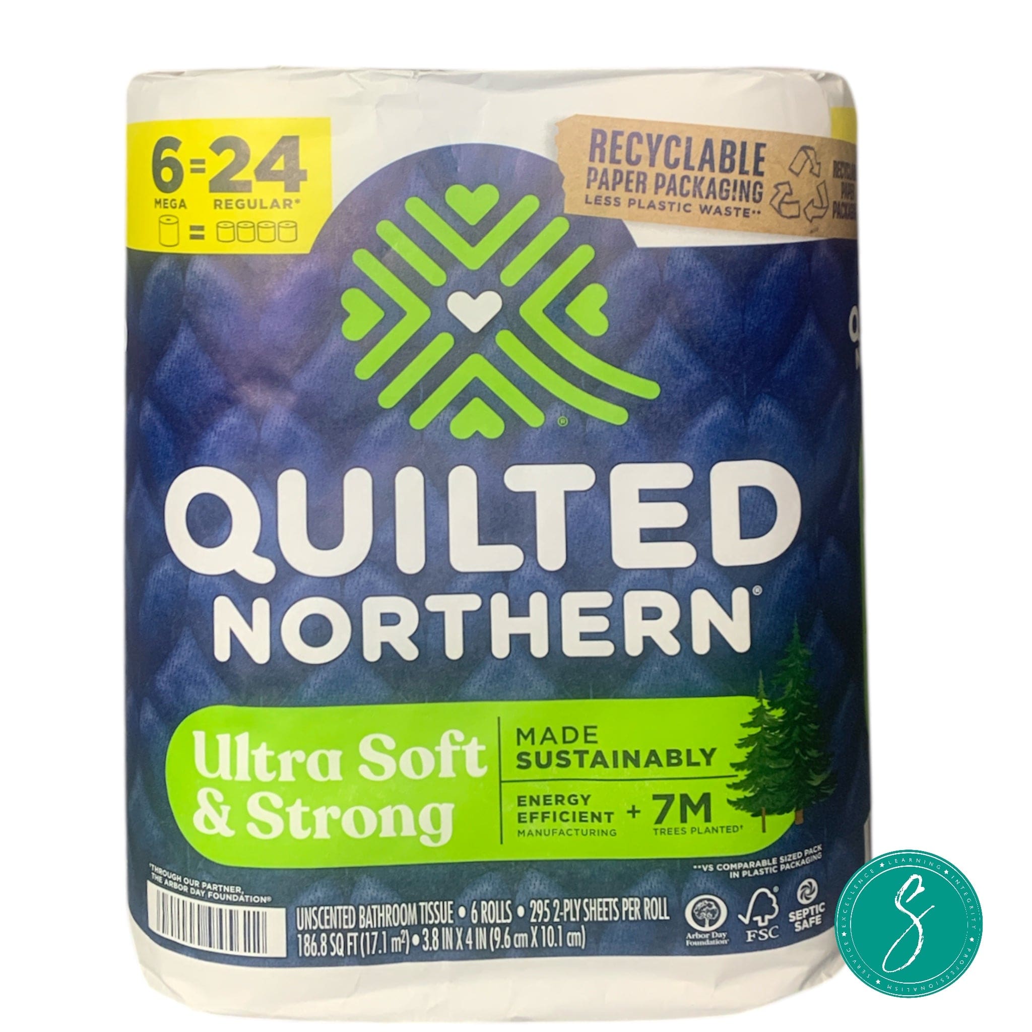 Quilted Northern Ultra Soft & Strong Toilet Paper, 6 Mega Rolls