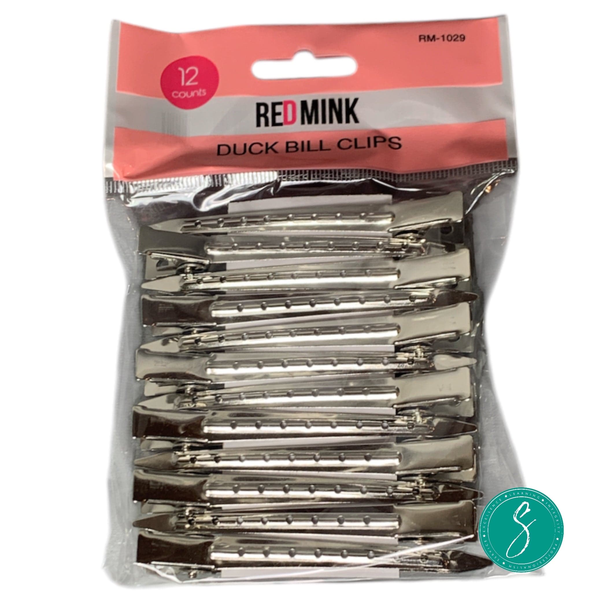 Red Mink Duck Bill Clips 12 CT